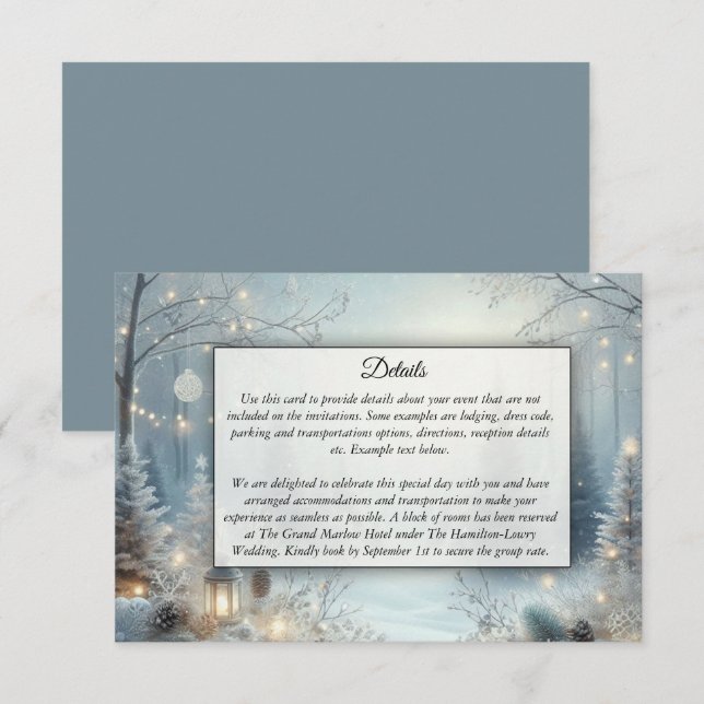Whispers of a Winter Solstice Enclosure Card (Front/Back)