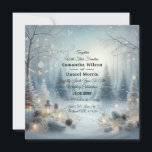 Whispers of a Winter Solstice Invitation<br><div class="desc">Invite your guests to a celebration wrapped in winter magic with these enchanting wedding invitations from the Whispers of a Winter Solstice collection. Featuring a serene snow-covered forest adorned with glowing lanterns, twinkling lights, and delicate frost-kissed branches, this design captures the ethereal beauty of a winter wonderland. Perfect for elegant...</div>