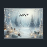 Whispers of a Winter Solstice Invitation Postcard<br><div class="desc">Gather your guests' replies in style with this elegantly designed RSVP card. Featuring fully customisable text and layout, it pairs seamlessly with your event's invitation suite while providing a polished way to collect attendance details, meal preferences, or special notes. Whether your celebration is classic, rustic, whimsical, or modern, this RSVP...</div>