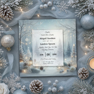 Whispers of a Winter Solstice Wedding Invitation