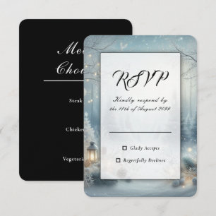 Whispers of a Winter Solstice Wedding RSVP Card