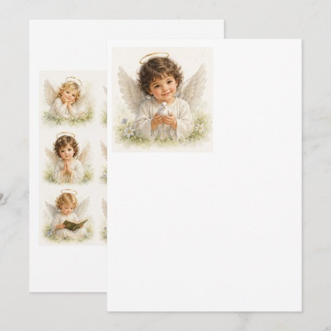 Whispers of Angels - Harmony  Invitation (Front/Back)