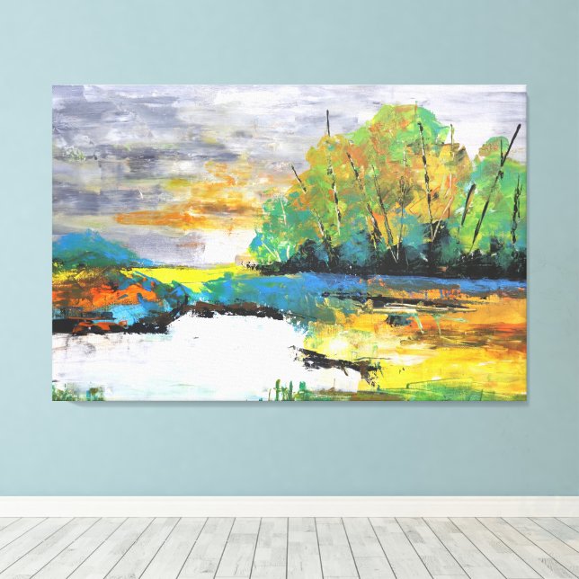 Whispers Of Autumn, Landscape Art,  Canvas Print (Insitu(Wood Floor))