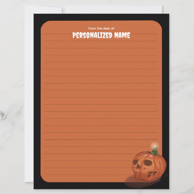 Whispers Of Autumn - Orange - Unlined Paper Sheet (Front)