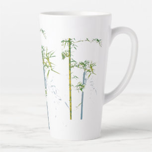 Whispers of Bamboo, Fractured Growth, Silent Stems Latte Mug
