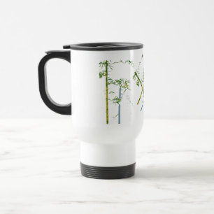 Whispers of Bamboo, Fractured Growth, Silent Stems Travel Mug