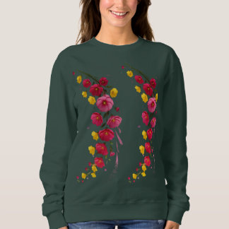 Whispers of Bloom Midnight Garden Petals in the Da Sweatshirt