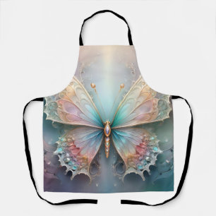 Whispers of Color: Pastel Fractal Butterfly Dream Apron