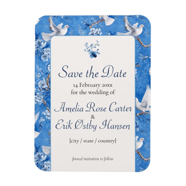 Whispers of Doves, Save the Date Magnet (Vertical)