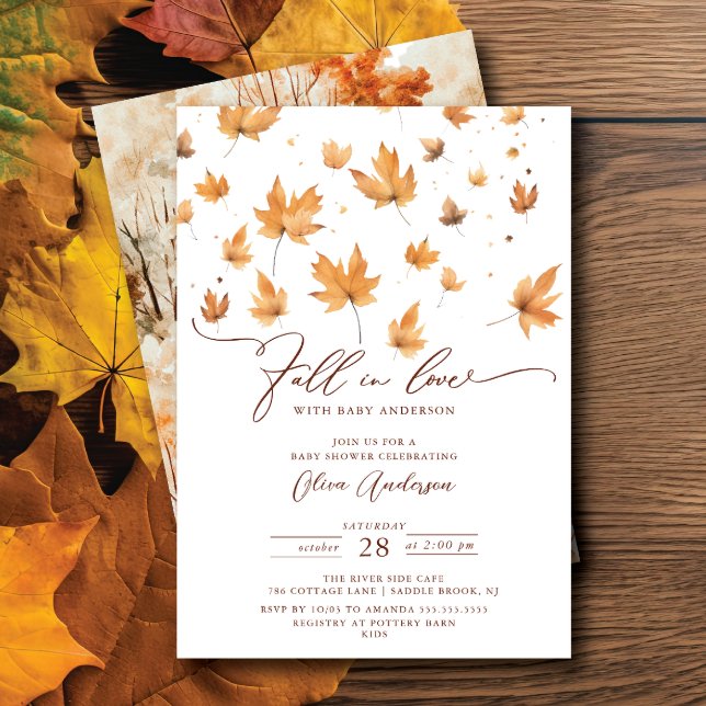 Whispers of Fall Baby Shower Invitation (Creator Uploaded)