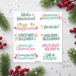 Whispers of Joy - Christmas Quotes Sticker Pack