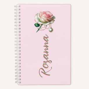 Whispers of June – Rose & Pearl Bookmark Notebook