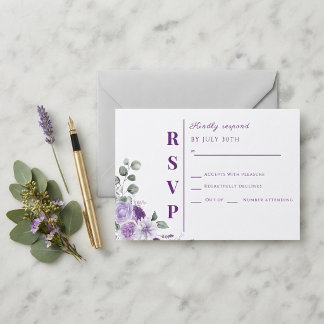 Whispers of Lavender: Elegance in Bloom RSVP Card