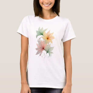 Whispers of Light Ethereal Bloom Petals in the Voi T-Shirt