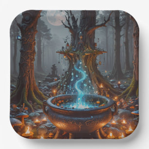 Whispers of Magic Beneath the Moon Paper Plate