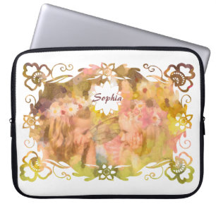 Whispers of Magic: Two Fairy Friends in a Garden Laptop Sleeve