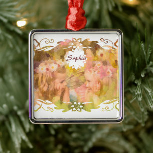 Whispers of Magic: Two Fairy Friends in a Garden Metal Tree Decoration