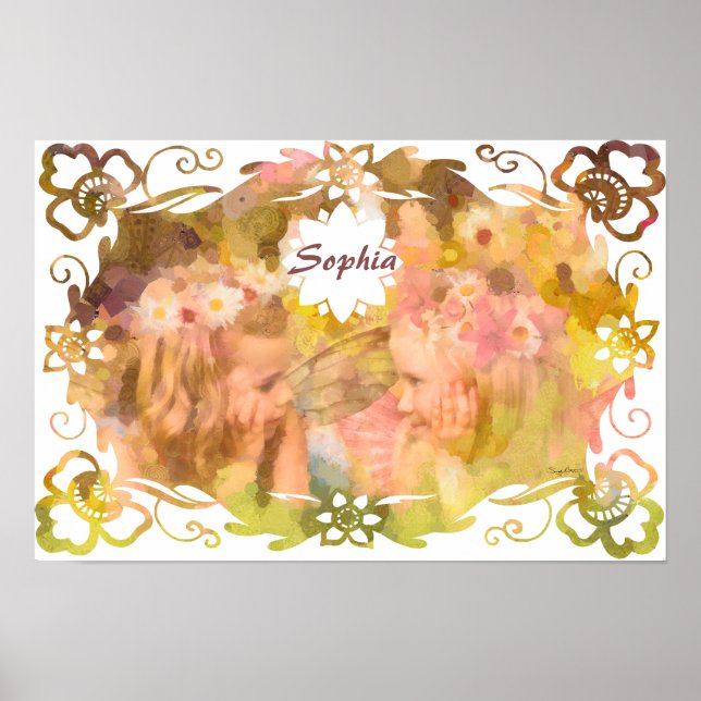 Whispers of Magic: Two Fairy Friends in a Garden Poster (Front)