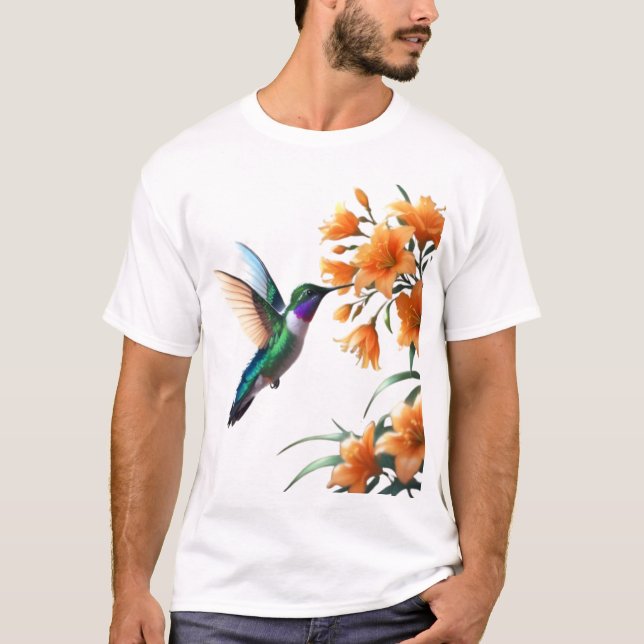 Whispers of Nectar: A Hummingbird’s Delight" T-Shirt (Front)