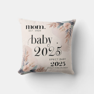Whispers of New Life: Mum Est. 2025 Keepsake Cushion