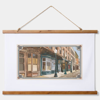 Whispers of Old Town Wood Topped Wall Tapestry