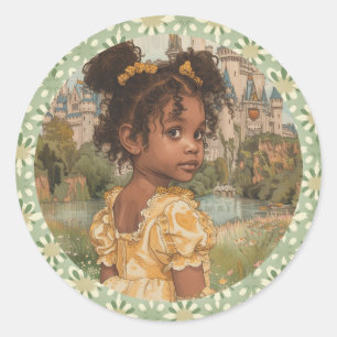 Whispers of Royalty: Black Princess Chronicles Classic Round Sticker