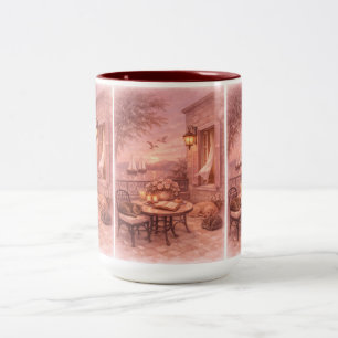 Whispers of Sage Vintage Sealife Two-Tone Coffee Mug