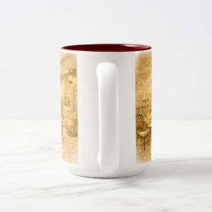 Whispers of Sage Vintage Sealife Two-Tone Coffee Mug