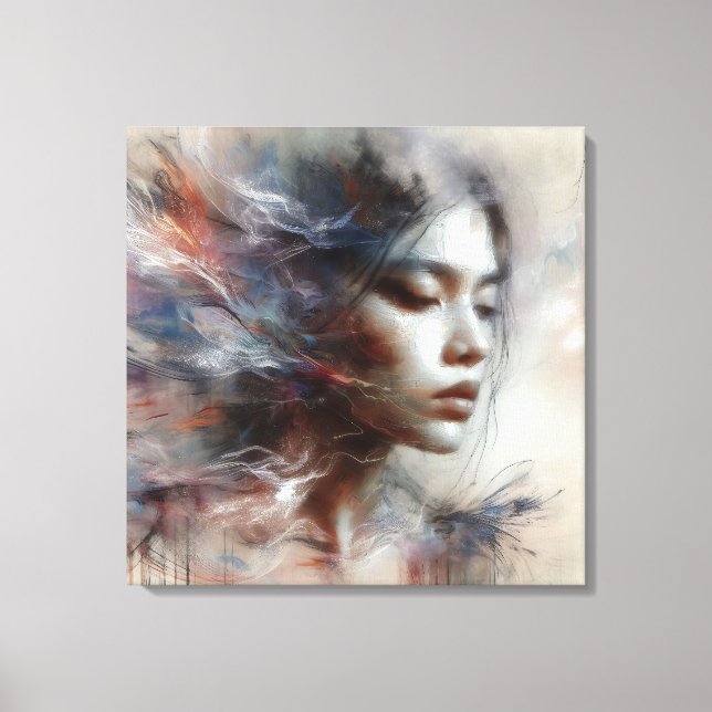 Whispers of Serenity: A Vision of Grace Canvas Print (Front)