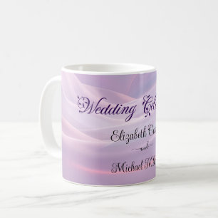 Whispers of Silk: Dreamy Pastel Waves Pink Blue  Coffee Mug