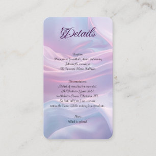 Whispers of Silk: Dreamy Pastel Waves Pink Blue Enclosure Card