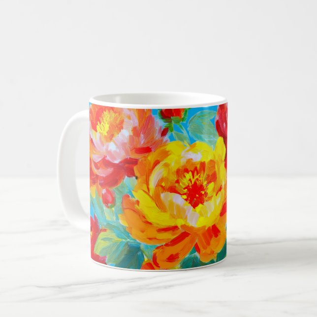 Whispers of Spring – Iris Bloom II Mug (Front Left)