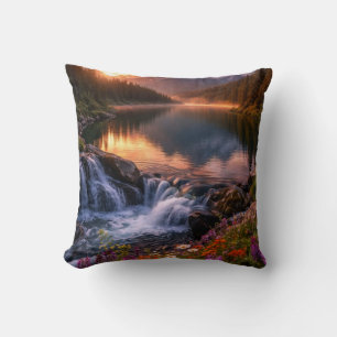 Whispers of the Alpine Sunset Cushion