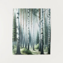 Whispers of the Birch: Enchanting Forest Tapestry