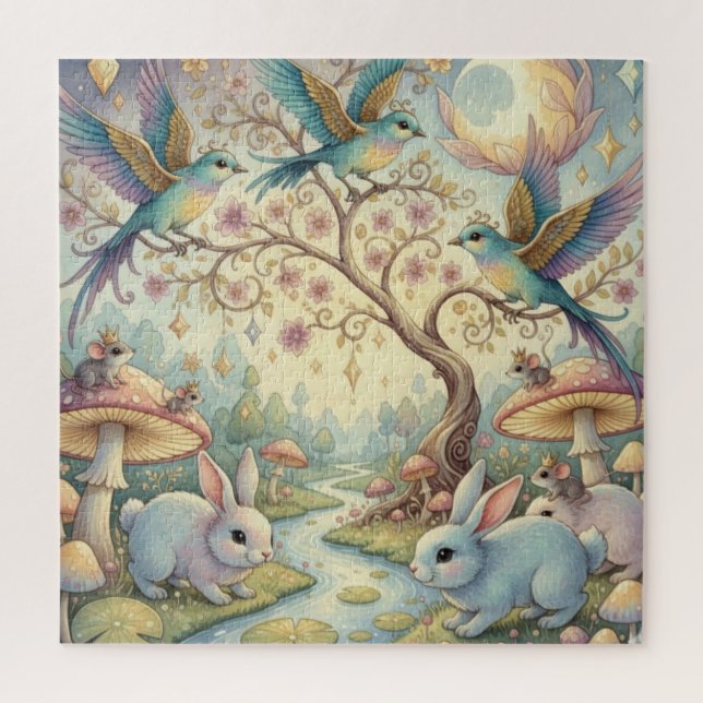 Whispers of the Blue Forest Jigsaw Puzzle (Vertical)