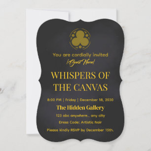 Whispers of the Canvas   Elegant Art Exhibition Invitation