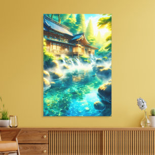 Whispers of the Cedar Stream Canvas Print