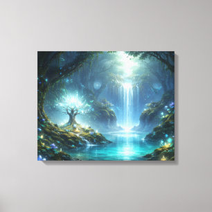 Whispers of the Enchanted Falls Canvas Print