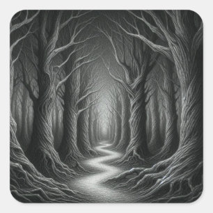 Whispers of the Enchanted Forest Square Sticker