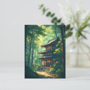 Whispers of the Forest: A Hidden Japanese Retreat Holiday Postcard