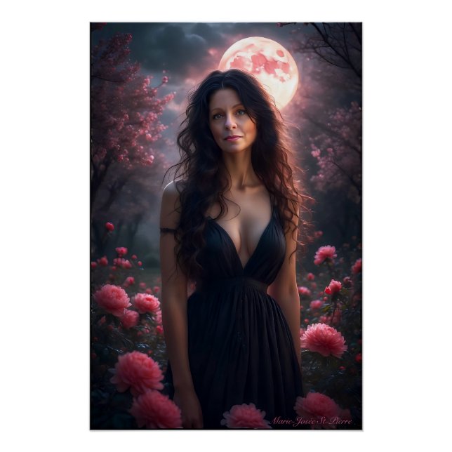 Whispers of the Moonlit Garden Poster (Front)