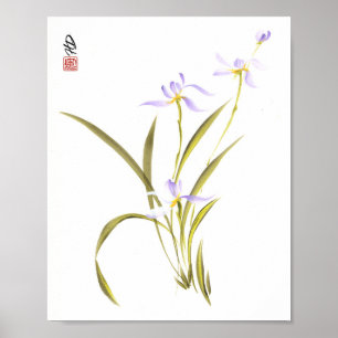 Whispers of the Morning Orchid Poster