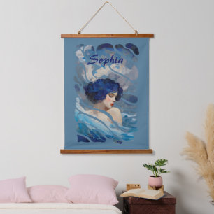 Whispers of the Ocean Goddess Hanging Tapestry