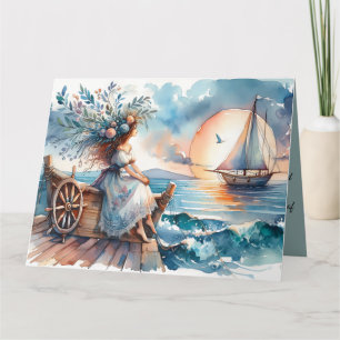Whispers of the Sea at Sunset Card