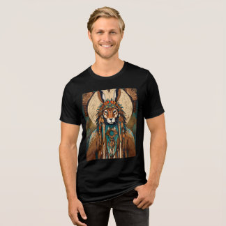 Whispers of the Shamanic Rabbit design T-shirt Tri-Blend Shirt