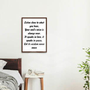 Whispers of the Soul Inspirational Mini Poem Poster
