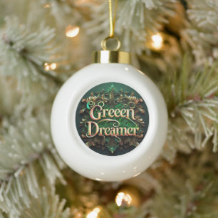 "Whispers of Tomorrow" Ceramic Ball Christmas Ornament