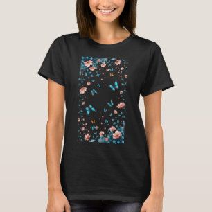 Whispers of Wings Midnight Bloom Flight Butterflie T-Shirt