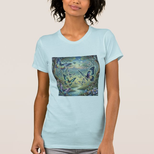 Whispers of Wings-Mystical Butterfly Dream T-Shirt (Front)