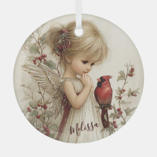 Whispers of Winter Grace Glass Tree Decoration